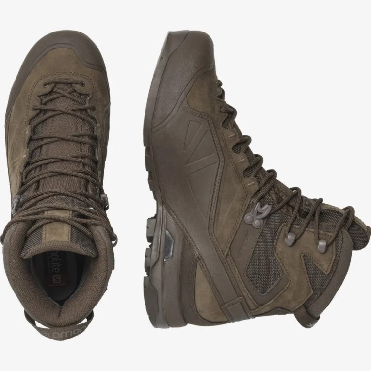 Salomon X Alp GTX Forces Men's Tactical Boots Brown | CA 93Z20